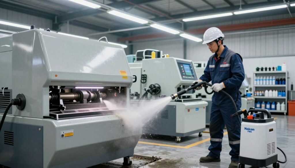 Industrial cleaning for factory equipment